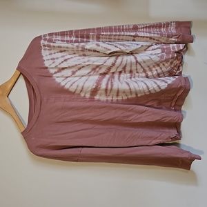 Madewell Casual Pink Tie Dye Long Sleeve Tee